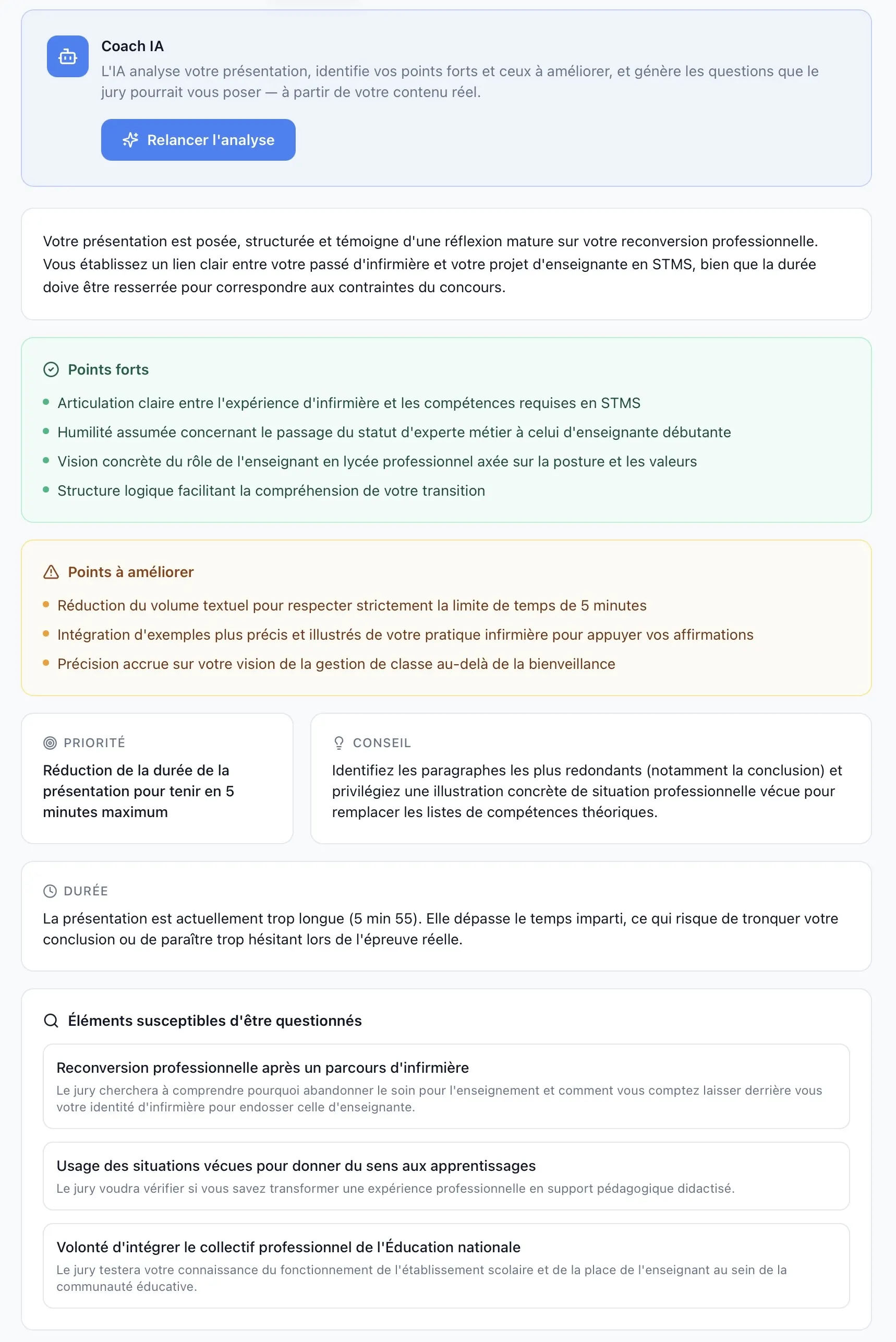 Coach IA Oraloo analysant une présentation orale